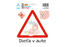 Arch Car sticker Child in car - toddler girl SK 15 x 17.5 cm