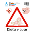 Arch Car Sticker Baby on Board - Toddler Girl SK 15 x 17.5 cm