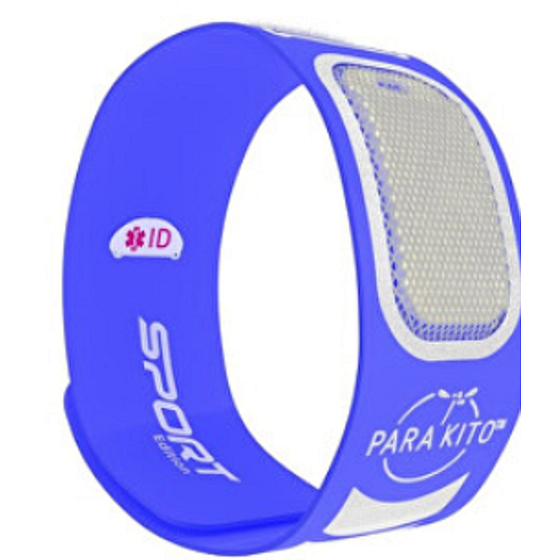 Parakito Repellent mosquito bracelet Sport blue natural, refillable, waterproof, protection 24h / day - 15 days for refill + two refills