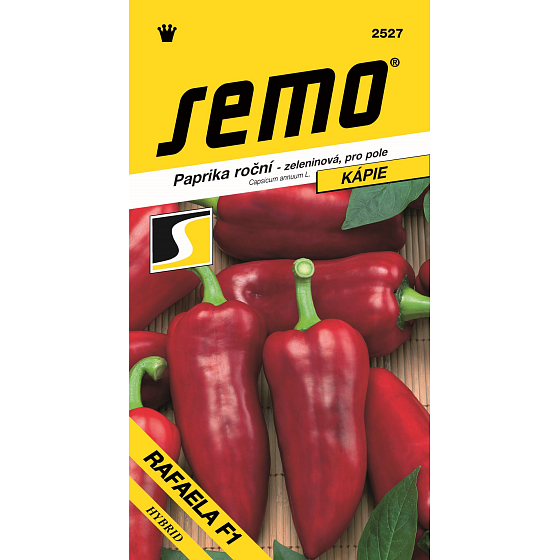 Semo Paprika annual vegetable, for field Rafael F1 hybrid 15 seeds