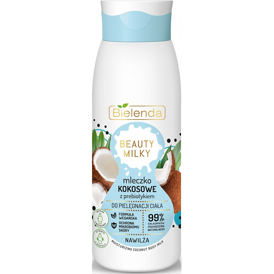 Bielenda Beauty Milky Coconut milk with probiotics moisturizing body lotion 400 ml