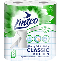 Linteo Classic 2-ply kitchen paper towels, 2× 9.3 m, 2 rolls