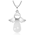 Quartz Angel pendant natural stone 4,2 x 3 cm, the most perfect healer