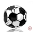 Charm Sterling silver 925 Football, bead on bracelet sport