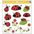 Window film ladybugs on sheets 30 x 33,5 cm