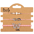 Albi Infinity, pink butterfly bracelets, adjustable size, set of 3 pieces