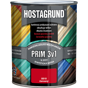 Hostagrund Prim 3v1 S2177 base and top paint for metal, 0810 red, 600 ml