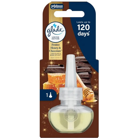 Glade Replacement Refill for Electric Air Freshener Festive Honey & Chocolate 20ml
