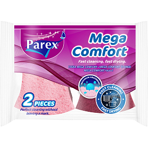 Parex Mega Comfort Dish Sponge with Nail Protection, 2 pcs