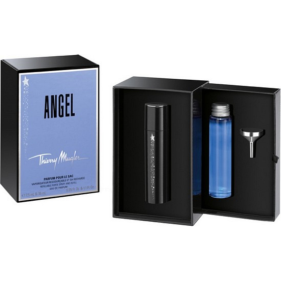 Thierry Mugler Angel perfumed water refillable bottle for women 7.5 ml + perfumed water refill 35 ml, gift set