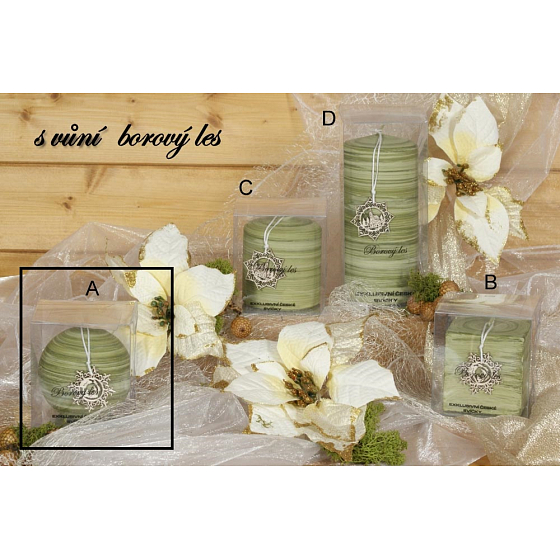Lima Wellness Present Pine forest aroma candle green ball 80 mm 1 piece