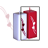 Lima Heart candle red prism 45 x 120 mm 1 piece