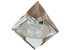 Glass pyramid clear, Cancer zodiac sign