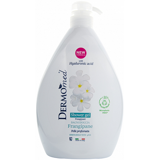 Dermomed Frangipani & White Peach shower gel dispenser 1000 ml