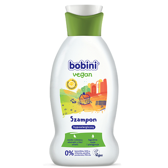 Bobini Vegan hypoallergenic hair shampoo for children from the first day of birth 200 ml
