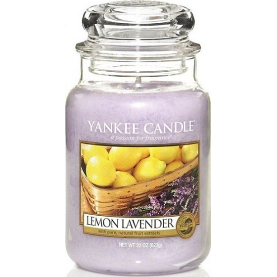 Yankee Candle Lemon Lavender - Lemon and lavender scented candle Classic large glass 623 g