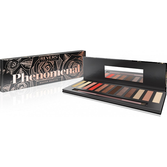 Revers Phenomenal 12-color Eyeshadow Palette 01 Phenomenal Black 9 g