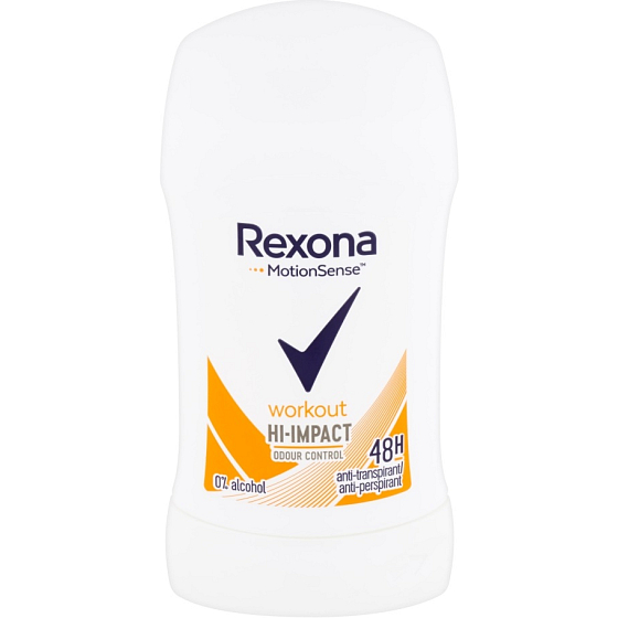 Rexona WorkOut Hi-Impact solid antiperspirant stick with 48-hour effect for women 40 ml