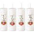Emocio Advent candle cylinder with numbers color print 40 x 120 mm 4 pieces
