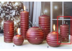 Lima Galaxy candle burgundy pillar 50 x 100 mm 1 piece