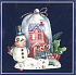 Nekupto Christmas gift cards Snowman 6.5 x 6.5 cm 6 pieces