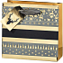 BSB Luxury paper gift bag 14,5 x 15 x 6 cm Christmas gold with reindeer and trees VDT 445 - CD