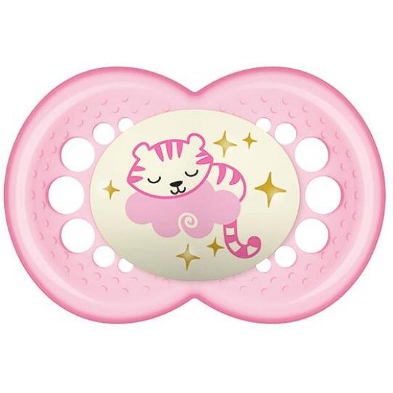 Mam Night rubber orthodontic pacifier 6+ months different patterns and colours 1 piece