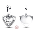 Charm Sterling silver 925 Heart doggie I Woof You 2in1, pendant on bracelet pet