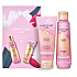 Sanctuary Spa Lily and rose shower gel 150 ml + body scrub 100 ml, cosmetic set for women