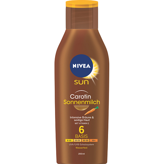 Nivea Sun Carotene Sun Lotion OF 6 tanning lotion, 200 ml