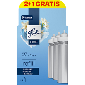 Glade ONE replacement refills for air freshener Pure Clean Linen 3×10 ml, 30 ml
