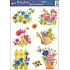 Window foil without glue garden colorful butterflies with flowers 42 x 30 cm