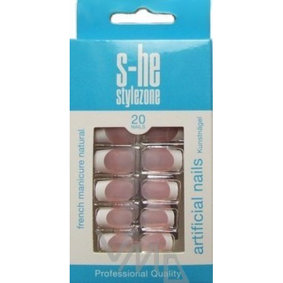 S-he Stylezone Artificial Nails artificial nails for French manicure 20 pieces