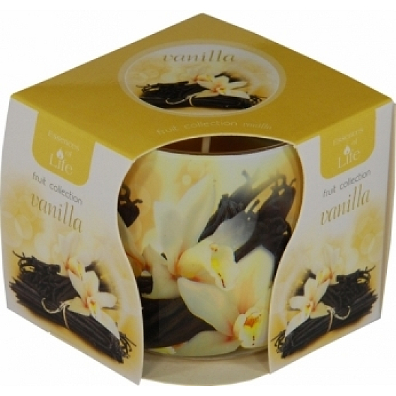 Essences of Life Vanilla aromatic candle in glass 100 g