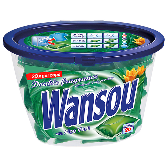 Wansou Double Fragrance Aloe Vera gel capsules with Aloe Vera extracts 20 pieces