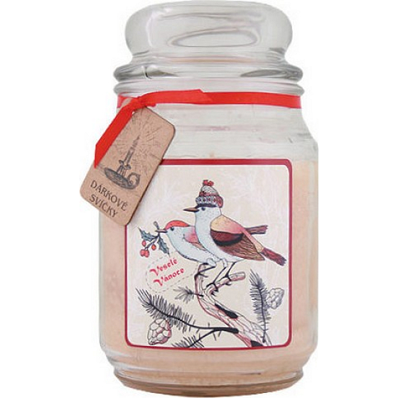 Bohemia Gifts Merry Christmas gift scented candle in glass burning time 105-120 hours 510 g