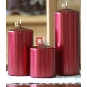 Lima Metal Series candle red cylinder 80 x 100 mm 1 piece