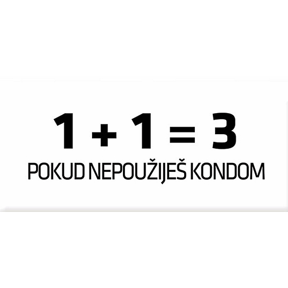 Bohemia Gifts Love Condoms gift condom 1 plus 1 equals 3 1 piece