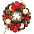 Advent wreath red glittering 28 cm