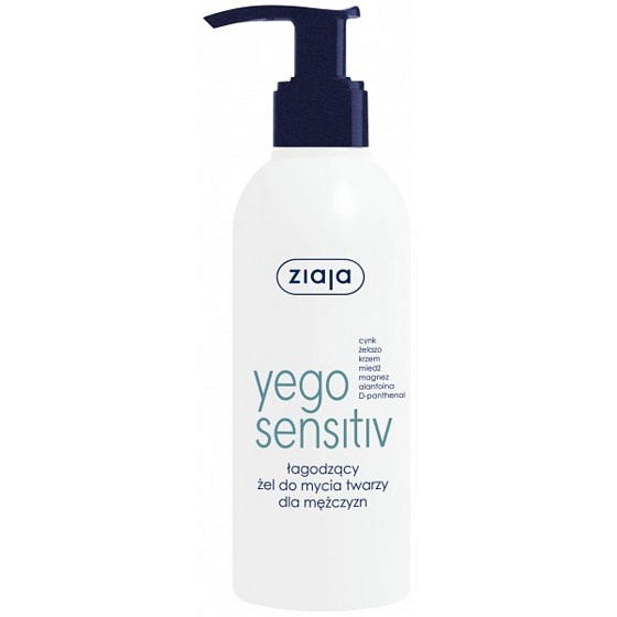 Ziaja Yego Men Sensitive Soothing Cleansing Gel Dispenser 200 ml