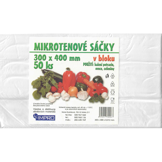 Impro Microtene Bag in Block 30 x 40 cm 50 pieces