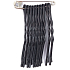 Plastic Nova Hair clip black lacquered 5 cm 10 pieces on pin