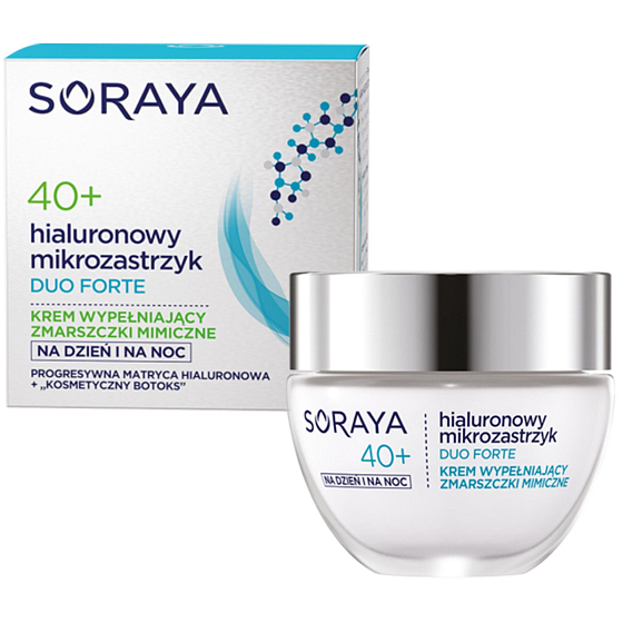 Soraya Hyaluronic Micro-Injection Duo Forte 40+ anti-wrinkle cream, filling mimic wrinkles for day / night 50ml