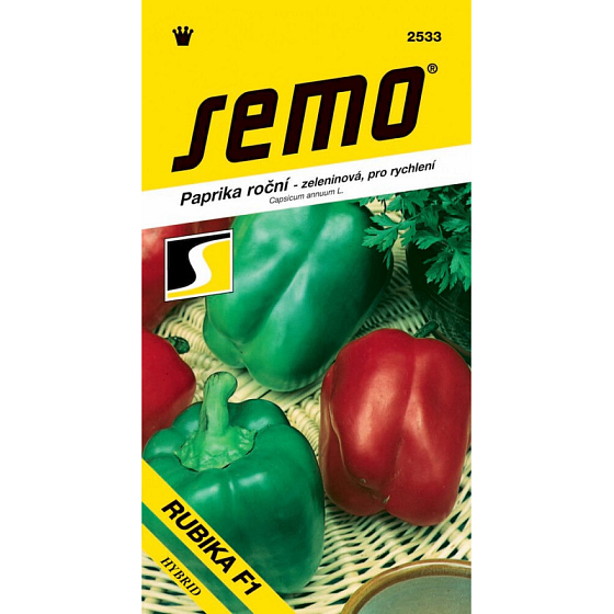 Semo Annual Vegetable Pepper, for Forcing Rubika F1 Hybrid 15 Seeds