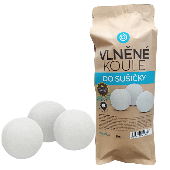Nanolab Natural wool balls for dryer 3 pieces