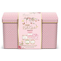 Baylis & Harding Rose, Poppy and Vanilla shower cream 50 ml + hand cream 50 ml + solid soap 50 g + body butter 50 ml + sponge + tin box, cosmetic set for women
