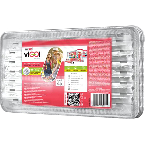 Quickpack viGO grilling trays, dimensions 23 × 34 cm, packaging 4 pieces Quickpack viGO grilling trays, dimensions 23 × 34 cm, packaging 4 pieces