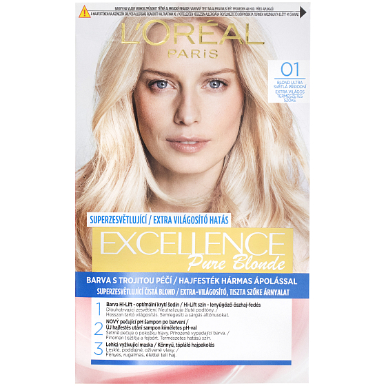 Loreal Paris Excellence Creme Hair Color 01 Ultra Light Natural Blonde