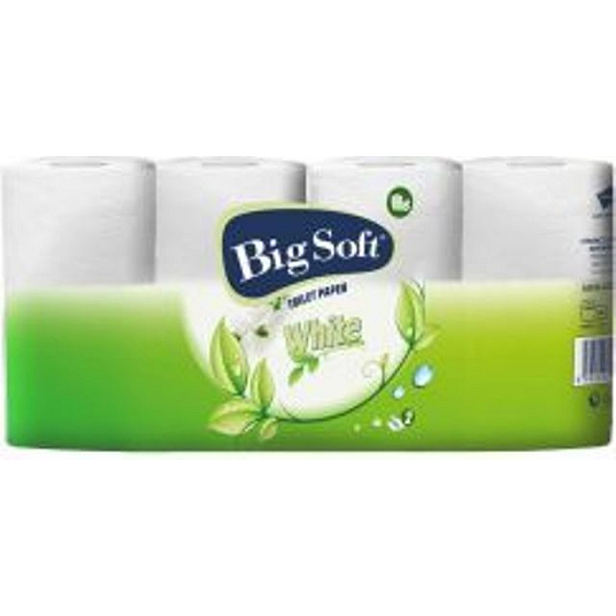 Big Soft White perfumed toilet paper 2 ply, 8 x 200 pieces