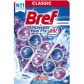 Bref Power Aktiv 4 Formula Lavender toilet block 2 x 50 g